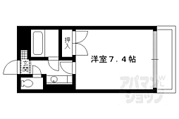京阪本線 墨染駅 徒歩12分の賃貸マンション 2階1Kの間取り