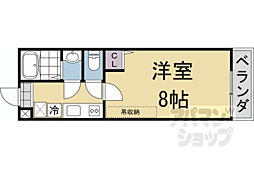 仮）フラッティ烏丸十条 1階1Kの間取り
