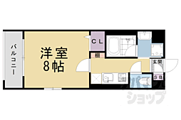 Ｈｉｇａｓｈｉｙａｍａ綏正 2階1Kの間取り