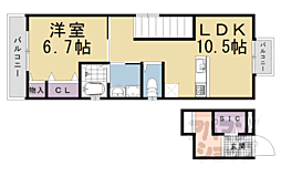 Riqueza 1LDKの間取図画像