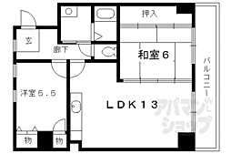 京阪本線 伏見桃山駅 徒歩10分の賃貸マンション 2階2LDKの間取り