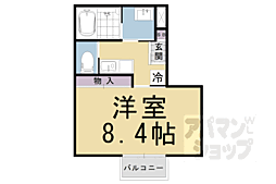 京阪本線 墨染駅 徒歩6分の賃貸アパート 2階1Kの間取り