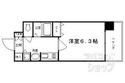 プレサンス京都駅前千都 3階1Kの間取り