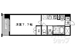 阪急京都本線 大宮駅 徒歩6分の賃貸マンション 6階1Kの間取り