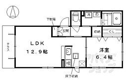 メゾンみやこ 1階1LDKの間取り