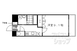 近鉄京都線 竹田駅 徒歩10分の賃貸マンション 1階1Kの間取り