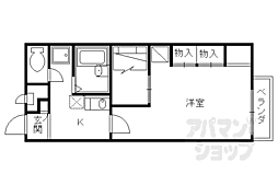阪急嵐山線 松尾大社駅 徒歩14分の賃貸アパート 2階1Kの間取り