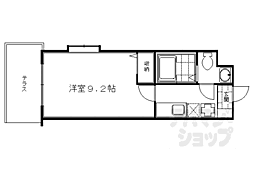 京阪本線 伏見稲荷駅 徒歩3分の賃貸マンション 4階1Kの間取り