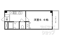 京阪本線 伏見桃山駅 徒歩5分の賃貸マンション 7階1Kの間取り