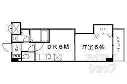 京阪本線 藤森駅 徒歩2分の賃貸マンション 4階1DKの間取り