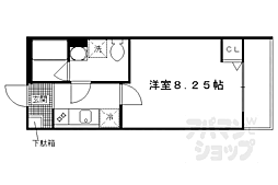 京阪本線 藤森駅 徒歩7分の賃貸アパート 1階1Kの間取り