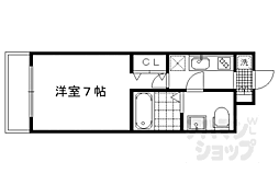 京阪本線 伏見桃山駅 徒歩6分の賃貸マンション 1階1Kの間取り