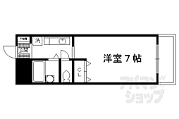 京阪本線 伏見桃山駅 徒歩2分の賃貸マンション 3階1Kの間取り
