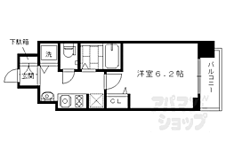 スワンズ京都七条リベルタ 7階1Kの間取り
