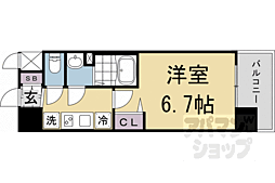 ソルテラス京都ＪＵＪＯ薫 5階1Kの間取り