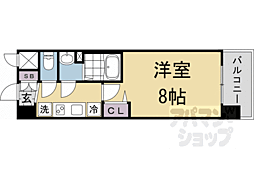 ソルテラス京都ＪＵＪＯ薫 5階1Kの間取り