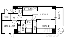 パインフィールド吉祥院 2LDKの間取図画像