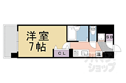 ウェスティン安朱 1Kの間取図画像