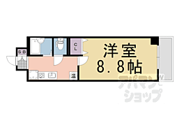 エスポワール京都 1Kの間取図画像