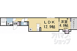 GRAMM丹波口 1LDKの間取図画像