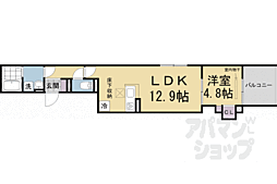 GRAMM丹波口 1LDKの間取図画像