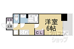 プレサンス　ＴＨＥ　ＫＹＯＴＯ東福寺　ＥＡＳＴ 5階1Kの間取り