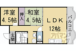 ローズハイツ 2LDKの間取図画像