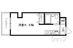 Gloire烏丸五条 ワンルームの間取図画像