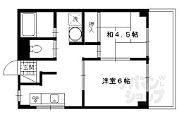 桃栄マンション 2DKの間取図画像
