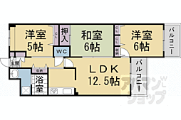 サンクタス祇園石段下 3LDKの間取図画像