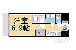 ダイワグレイスメゾン京都西七条 1Kの間取図画像