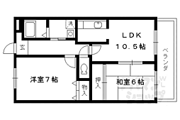 カサデ高ノ手 2LDKの間取図画像