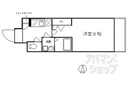 アーバンフラッツ五条堀川 1Kの間取図画像