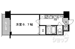 プレサンス京都三条響洛 1Kの間取図画像