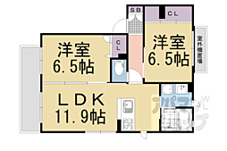 シャーメゾン三久 2LDKの間取図画像