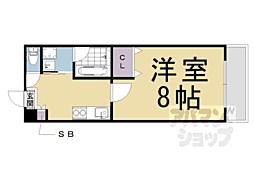 ZEN烏丸五条 1Kの間取図画像