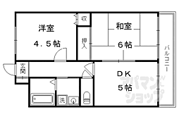 井正マンション 2DKの間取図画像