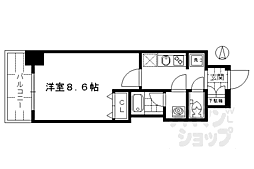 ベラジオ五条堀川2 1Kの間取図画像