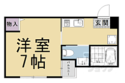 オリエント五条坂 1Kの間取図画像