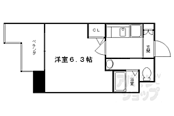 エステムコート京都駅前KOTO 1Kの間取図画像