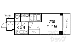 エスリード京都吉祥院 1Kの間取図画像