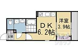 ARCA桂川 1DKの間取図画像