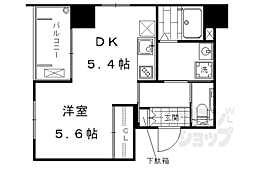 クリプトメリア京都六条 ワンルームの間取図画像