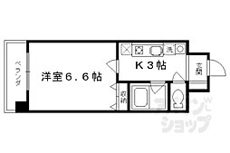 グランドパレス西大路EAST 1Kの間取図画像