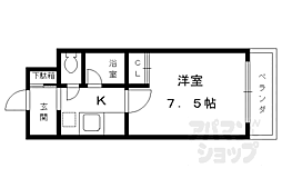 フォレスト七条 1Kの間取図画像