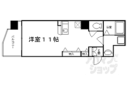 エステムコート京都駅前KOTO ワンルームの間取図画像