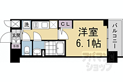 ベラジオレガシー葛野大路八条 1Kの間取図画像