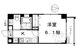 エステムプラザ京都ステーションレジデンシャル 1Kの間取図画像
