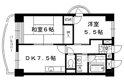 セレクテ西大路 2DKの間取図画像