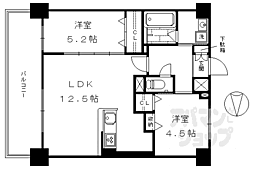 レガシー銀河 2LDKの間取図画像